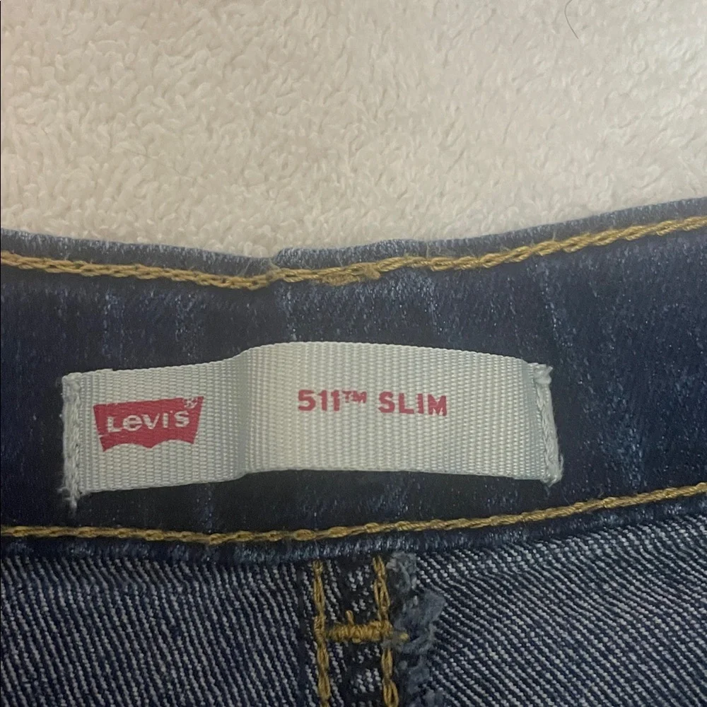 Levi's Kids Dark Blue Denim Shorts